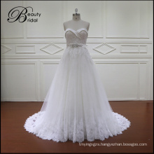 A Line Lace off Shoulder Wedding Dress Made by Factory